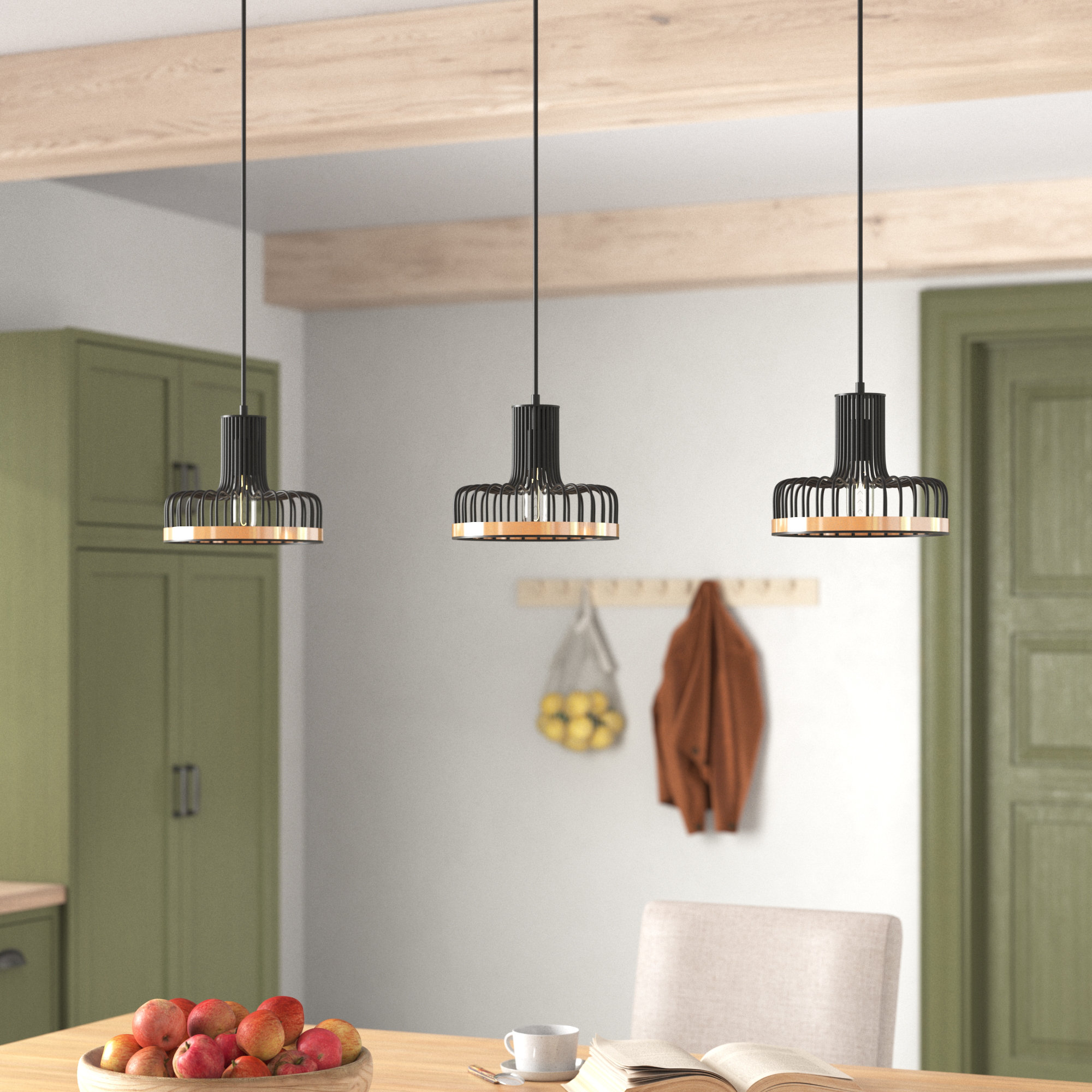 Bless international Eva 3 Light Kitchen Island Dome Pendant & Reviews