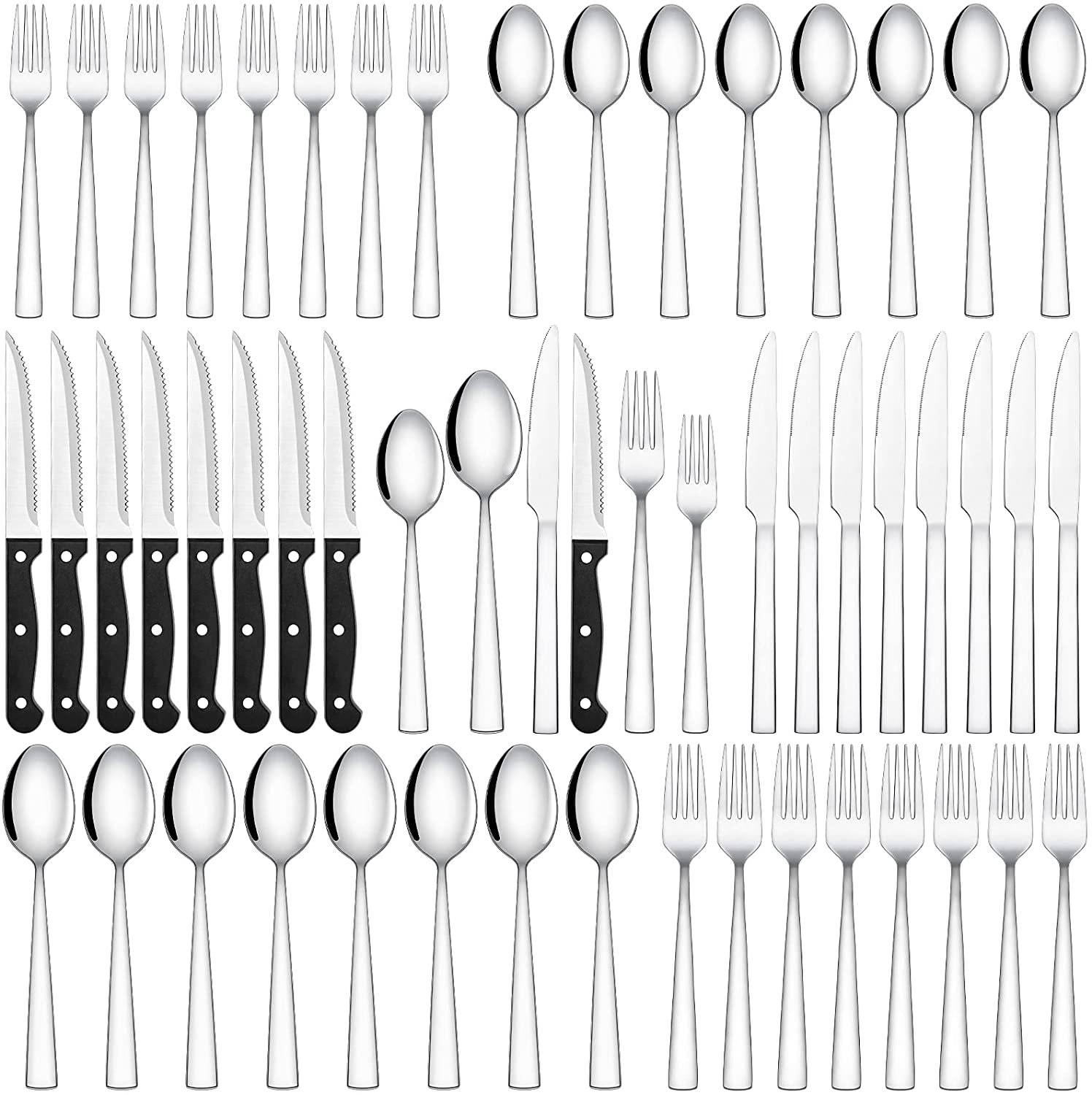 Fork Bead Cutlery Set Spoons 48 Pieces Knife Premium Stainless Steel Fork Bead Cutlery Set Spoons 48 Pieces Knife Premium Stainless Steel