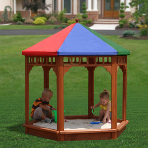 Play-Zee-Bo 5' Hexagon Sandbox with Cover