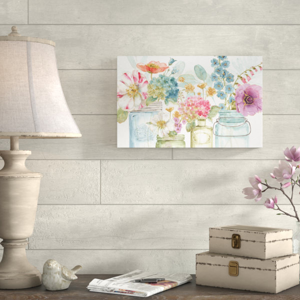 Gracie Oaks Rainbow Seeds Flowers X By Lisa Audit Wrapped Canvas Painting Print Reviews Wayfair