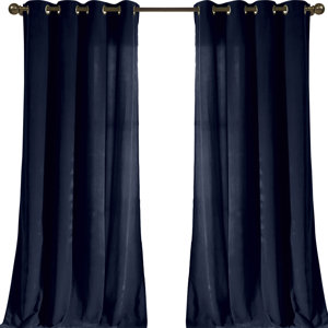 Karina Solid Semi-Sheer Grommet Curtain Panels (Set of 2)