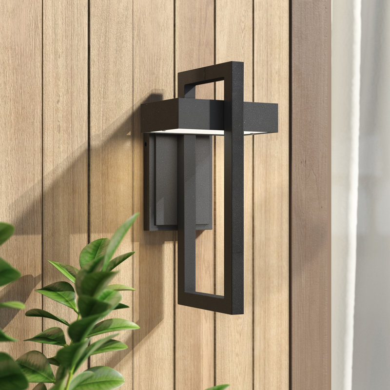 Orren Ellis Mckelvy 15 H Integrated Led Outdoor Flush Mount Reviews Wayfair