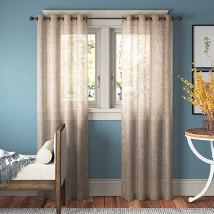 Innovate Two Tone Faux Sil Window Curtain Rod Pocket Solid Color See Through ANY 