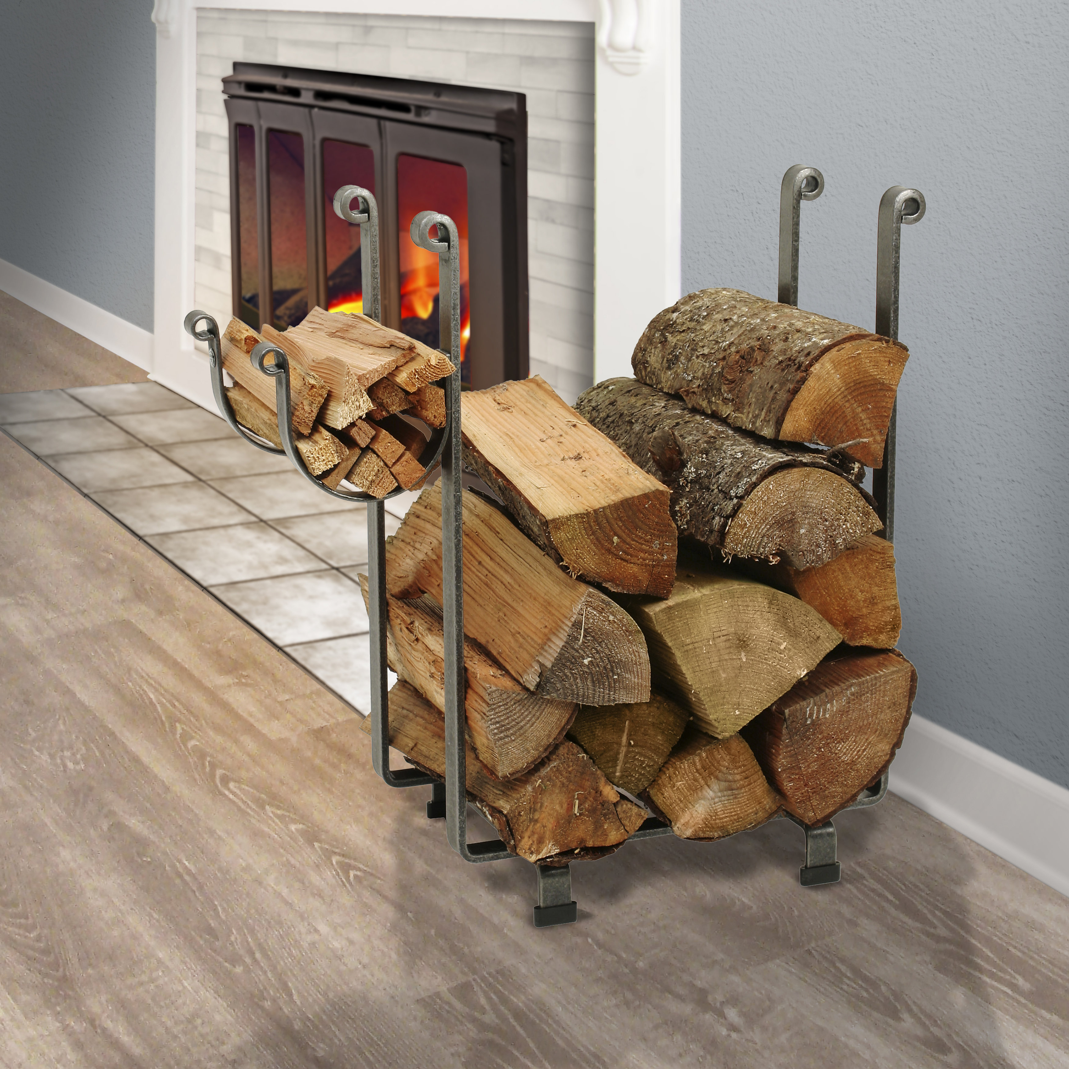 Enclume Handcrafted Indoor Outdoor Rectangular Fireplace Log Rack