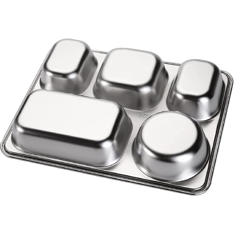 THALI Stainless Steel Serving Plates  8 Compartments Top Quality Solid 