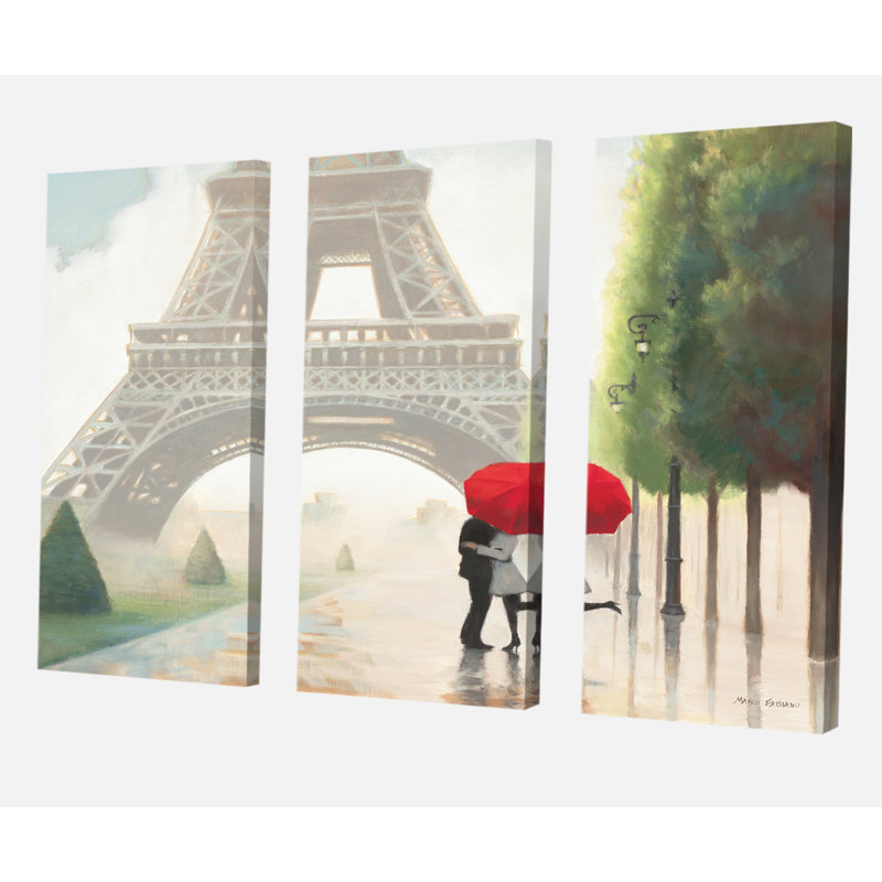 East Urban Home Romantic French Paris Romance Couples Painting