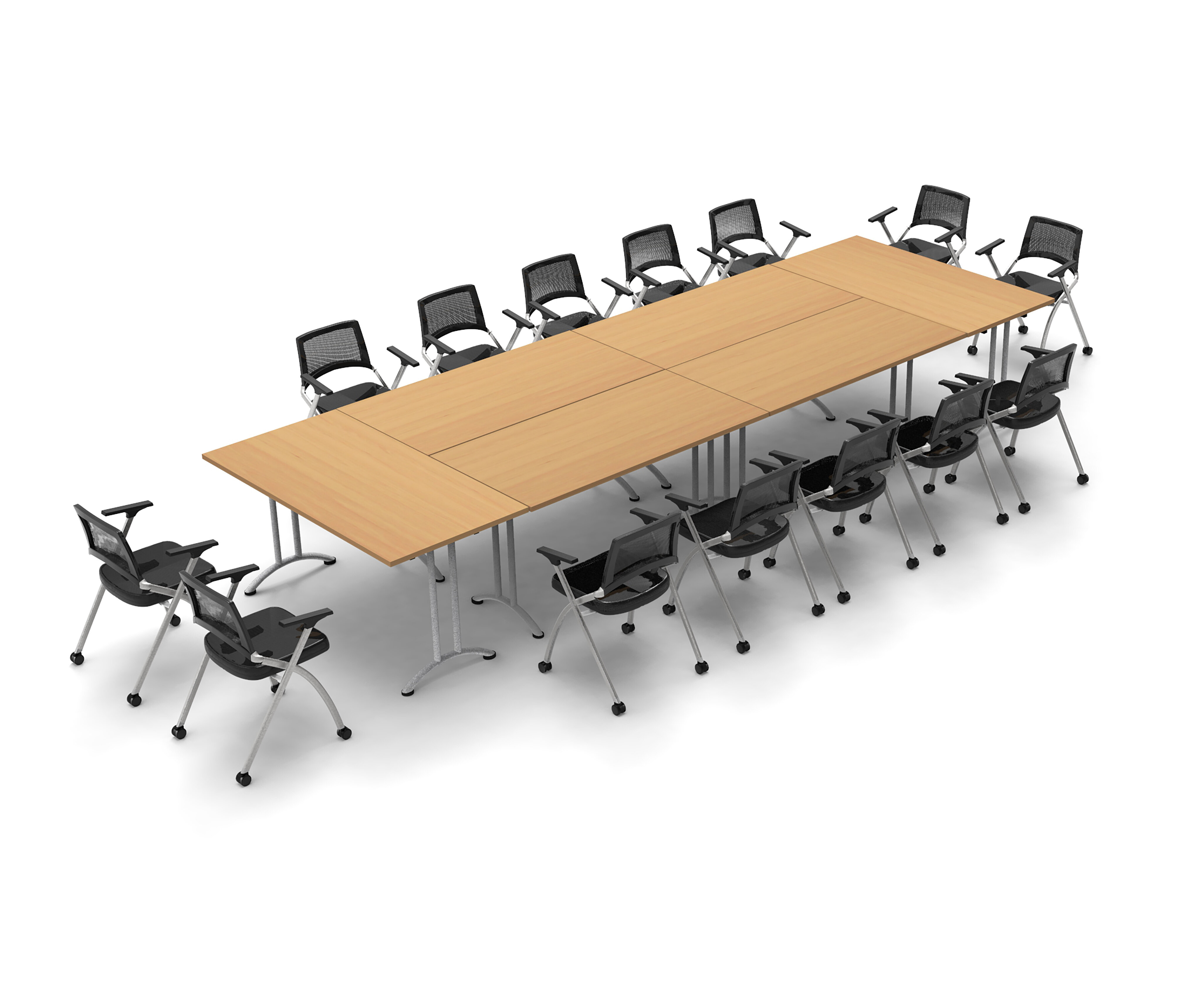 . Chairs NOT Included 14 Person Conference Tables Meeting Seminar 6 Tables Maximize Collaboration Model 6391 6 pc Group Color Java Commercial Grade Ready to Unfold and Use 