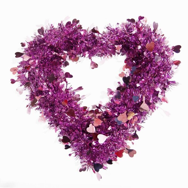 VALENTINE’S DAY GLITTERED WORD SIGNS Pink Love DIY Floral Décor Wreath Accent