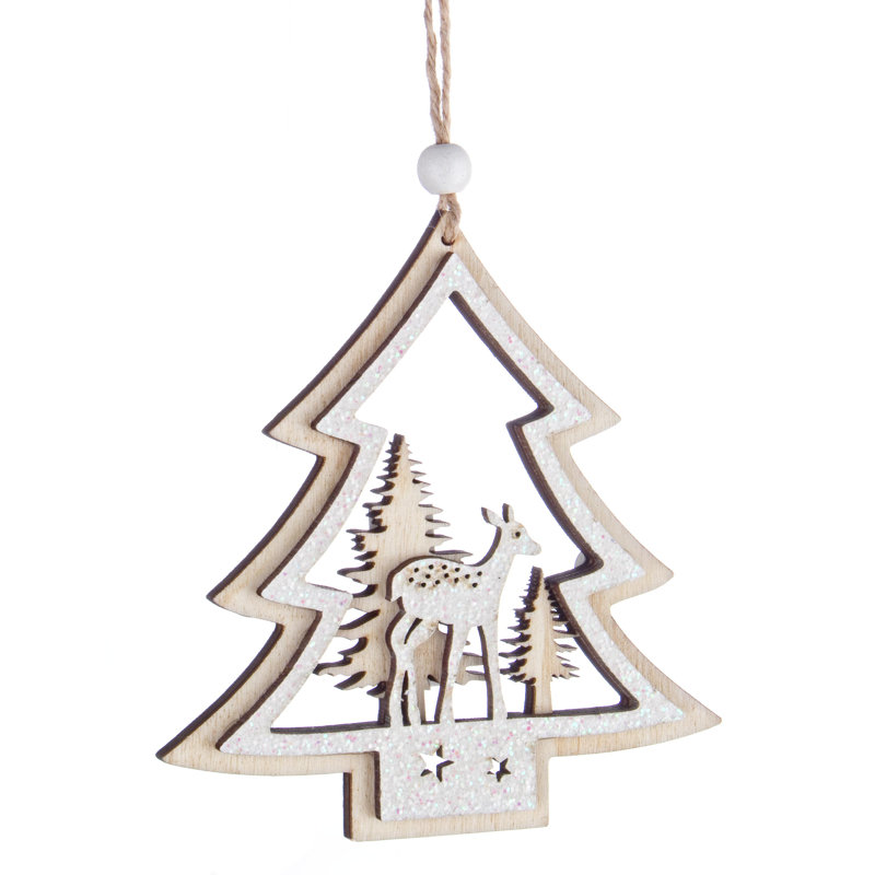 The Seasonal Aisle Sebastien Pine Holiday Shaped Ornament Wayfair Co Uk