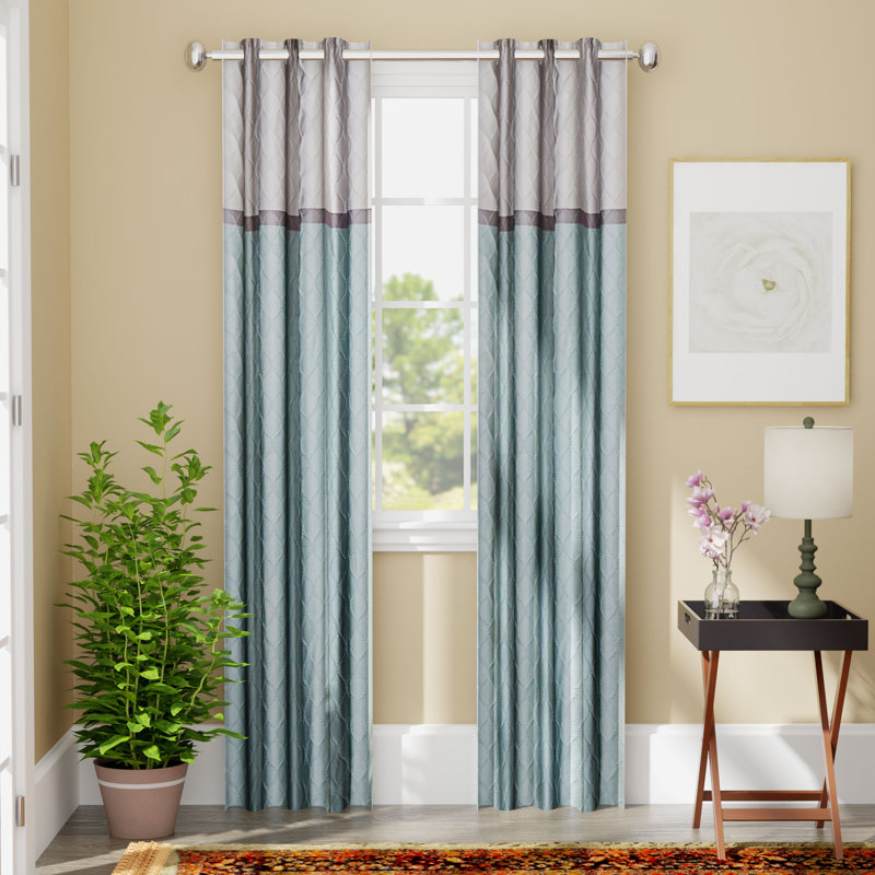 Andover Mills Rothsville Geometric Blackout Grommet 1 Curtains