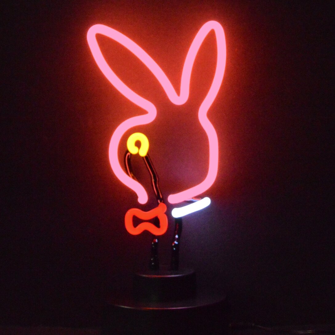 Ebern Designs Gerster Bunny Tabletop Neon Sign Reviews