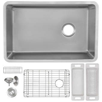 Rene Stainless Steel 23 L X 18 W Undermount Kitchen Sink With Cutting Board Grid And Basket Strainer Wayfair