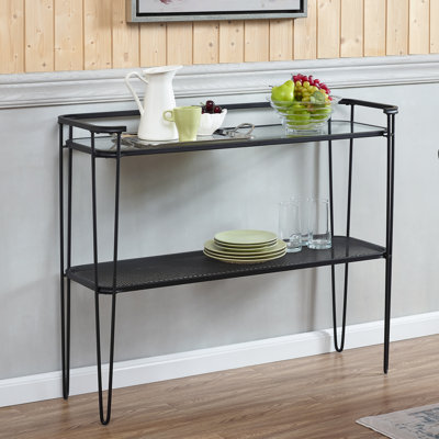 Soltis Industrial Entryway Console Table Wrought Studio Table Top