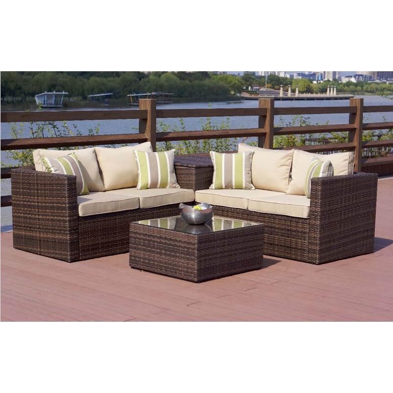 Directwicker Zoe 4 Piece Sofa Set With Cushions Reviews Wayfair Zoe 4 Piece Sofa Set With Cushions
