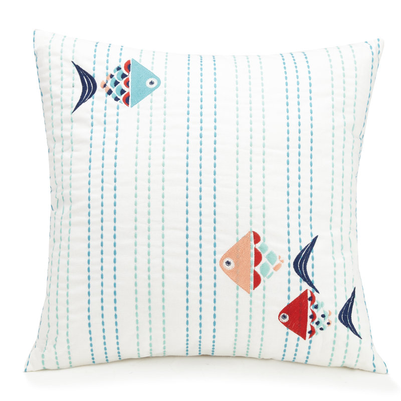 Vera Bradley Go Fish Cotton Throw Pillow Reviews Wayfair