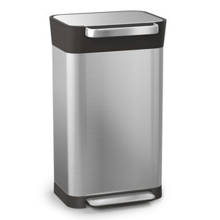 Electric Trash Compactors Wayfair Intelligent Waste An Stainless Steel 8 Gallon Step On Trash Can Compactor