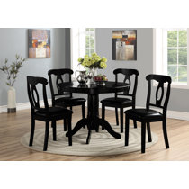 black dining room table chairs