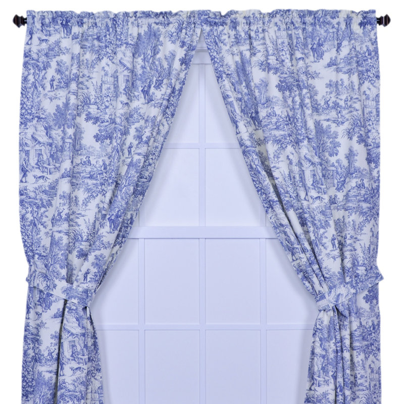 Lark Manor Gatineau Toile Semi Sheer Rod Pocket Curtain Panel