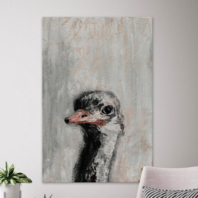 Sisto Ostrich You Cute Acrylic Painting Print On Wrapped Canvas