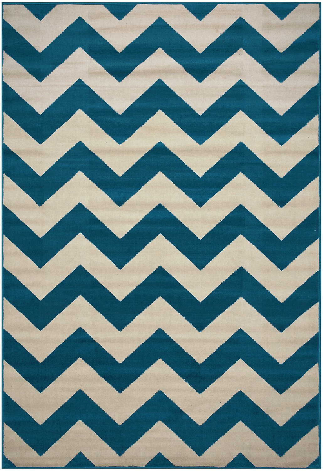 Ebern Designs Vogan Zigzag Chevron Teal Yellow Area Rug Wayfair