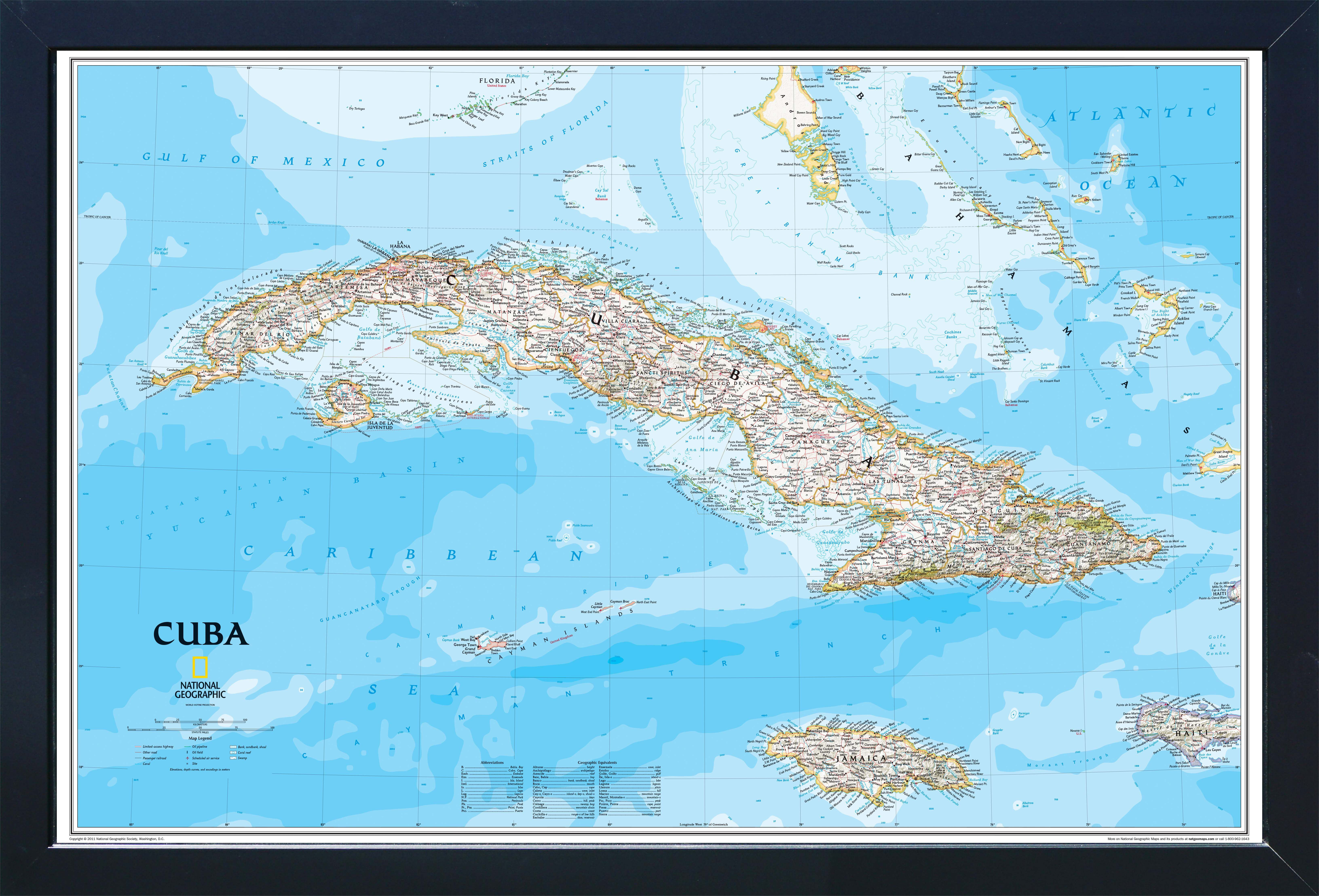 Breakwater Bay Katharina Magnetic Travel Map National Geographic Cuba Classic Wayfair