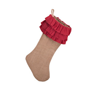 Ruffle Design Jute Stocking