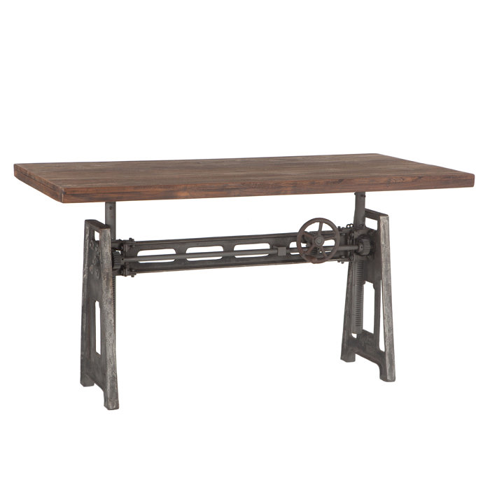 Napier Reclaimed Adjule Teak Wood Standing Desk Napier Reclaimed Adjule Teak Wood Standing Desk
