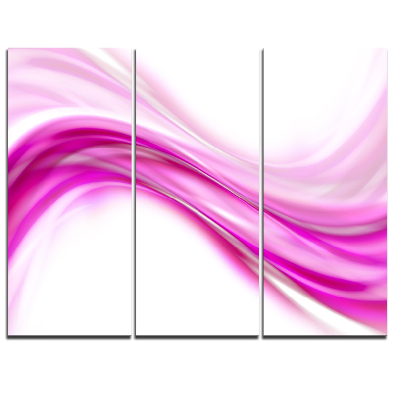 Designart Pink Abstract Waves 3 Piece Graphic Art On Wrapped Canvas Set Wayfair,Wayfair Coupon 10 Off