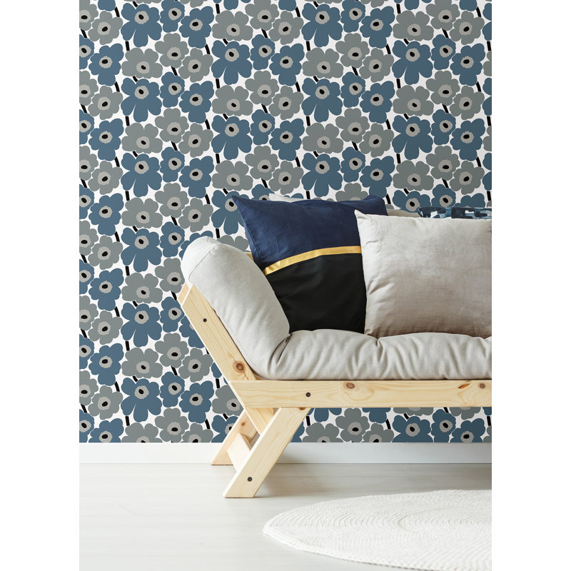 Marimekko Pieni Unikko Floral Vinyl Peel & Stick Wallpaper Roll by