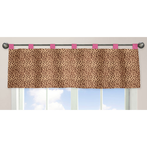 Sweet Jojo Designs Cheetah Pink Animal Print Semi Sheer Rod Pocket