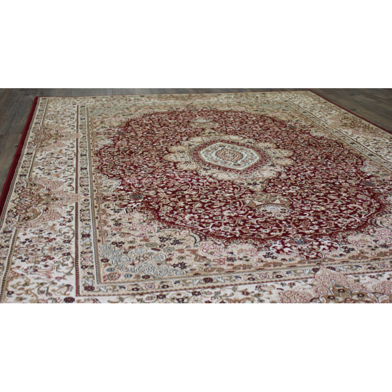 Astoria Grand Linde Oriental Burgundy/Gray Area Rug Wayfair