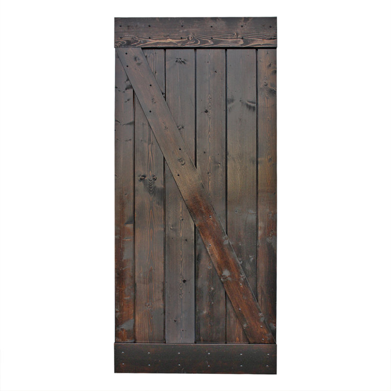 Calhome Stain Knotty Pine Sliding Wood Interior Barn Door Wayfair Stain Knotty Pine Sliding Wood Interior Barn Door