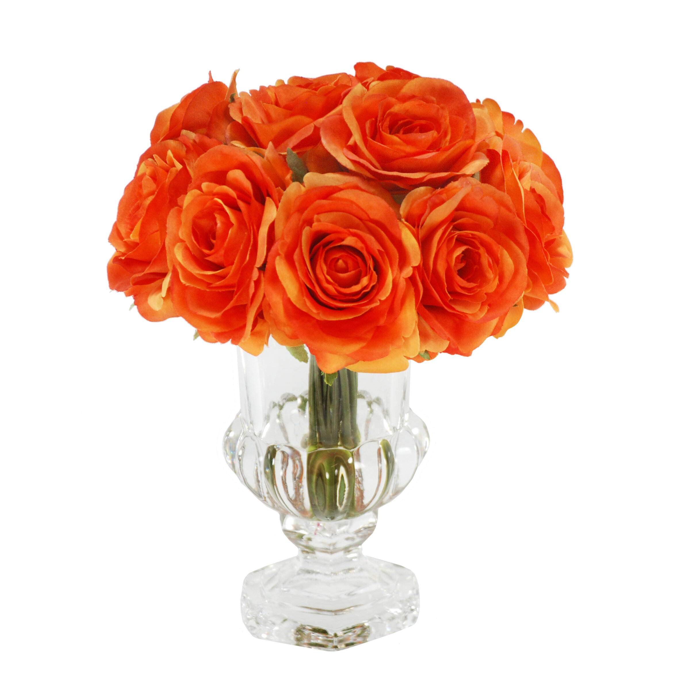 Rose Mini Floral Arrangement in Glass Urn | Joss & Main
