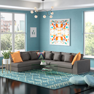 Go to store & view more images Moore Living Reversible Sectional by Wade Logan