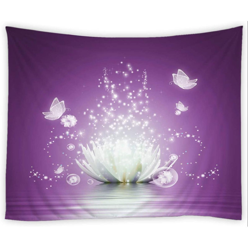 Lotus Flower Wall Decorations - Polyester Lotus Tapestry