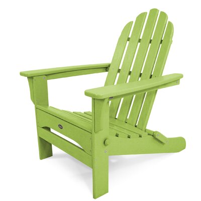 Trex Cape Cod Plastic Folding Adirondack Chair Color Lime