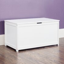 large white wooden toy box