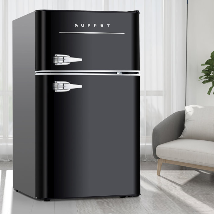 2 Door Compact Home Office 3 2 Cu Ft Freestanding Mini Fridge With Freezer