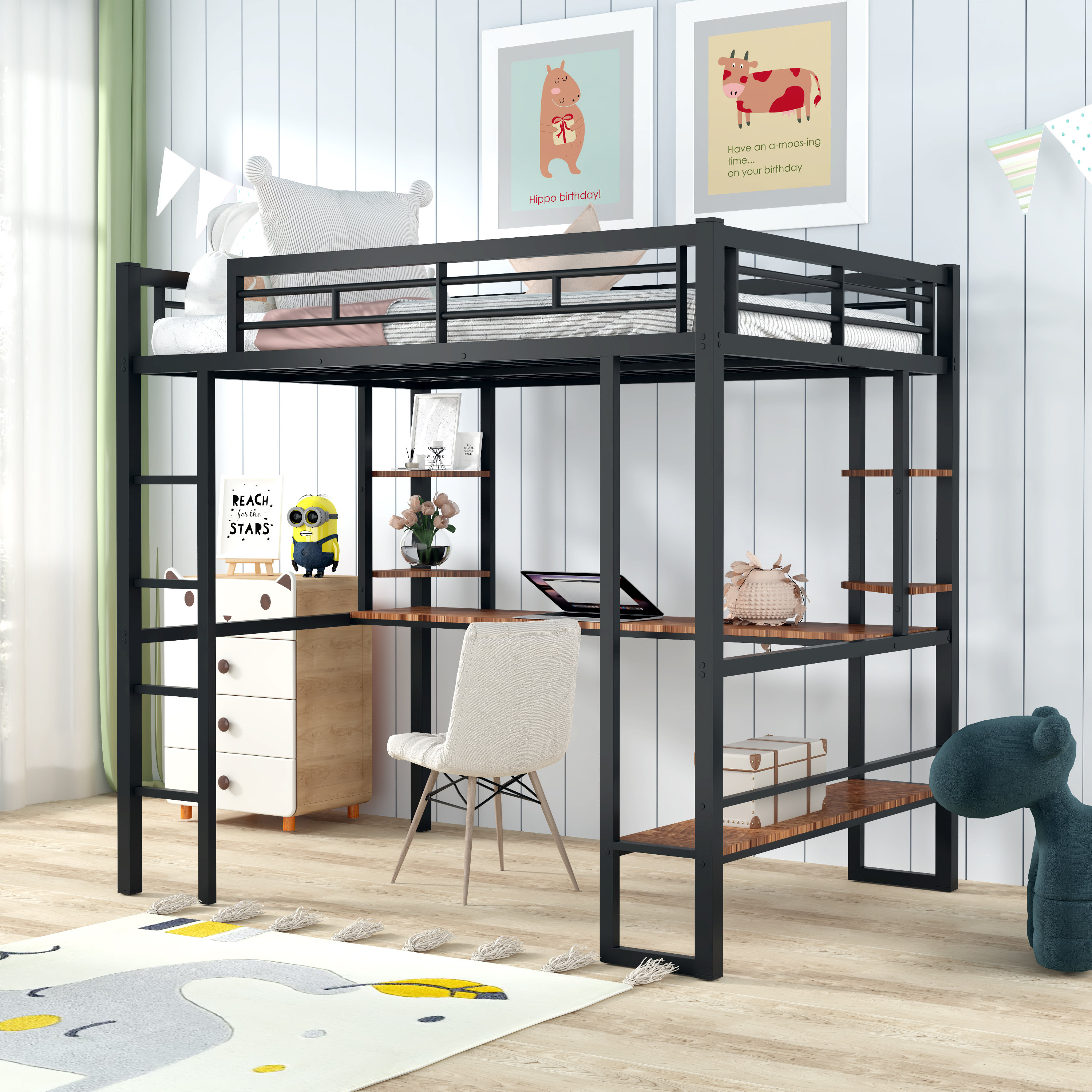 Mason & Marbles Savorey Full Loft Bed with Built-in-Desk by Mason ...