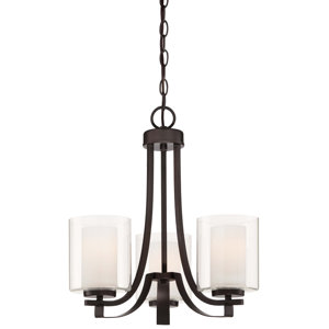 Bensenville 3-Light Shaded Chandelier