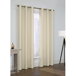 Obannon Solid Room Darkening Thermal Grommet Curtain Panels (Set of 2)
