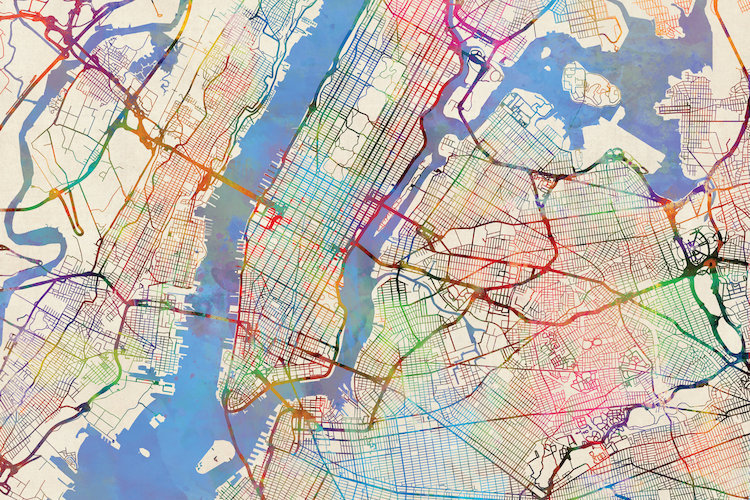 East Urban Home Urban Rainbow Street Map Series New York City New York Usa Graphic Art On Wrapped Canvas Wayfair East Urban Home Urban Rainbow Street Map Series New York City New York Usa Graphic Art On Wrapped Canvas Wayfair
