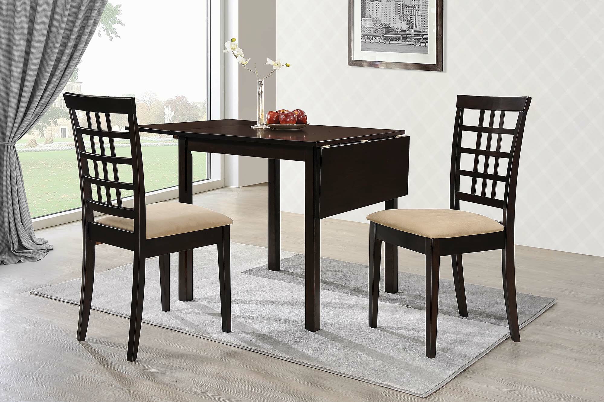 Charlton Home Furlong 3 Piece Drop Leaf Dining Table Set Wayfair