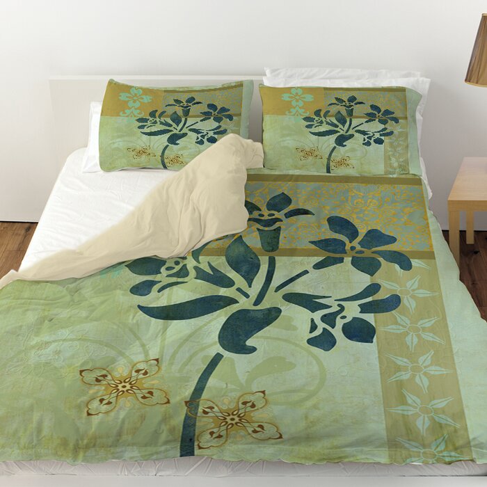 Manual Woodworkers Weavers Patterned Collage Blossoms Duvet