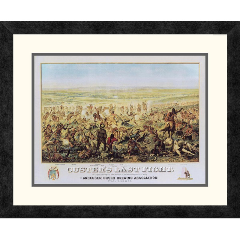 Global Gallery Custer S Last Fight Framed Vintage Advertisement