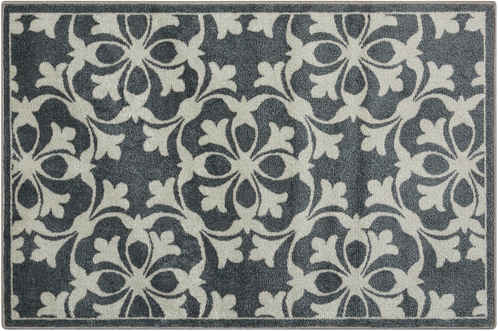 in x 36 in Laura Ashley Mayhew Area Rug Dark Light Grey 24 in