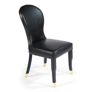 Abington Genuine Leather Upholstered Dining Chair By Everly Quinn