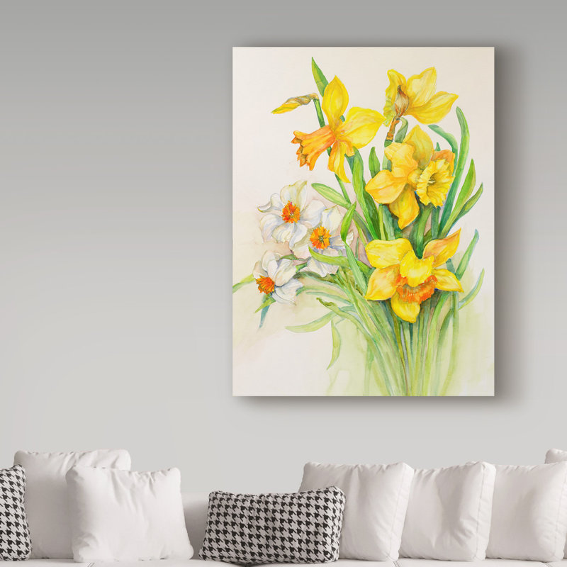 Trademark Art Daffodils Springs Calling Card Acrylic Painting