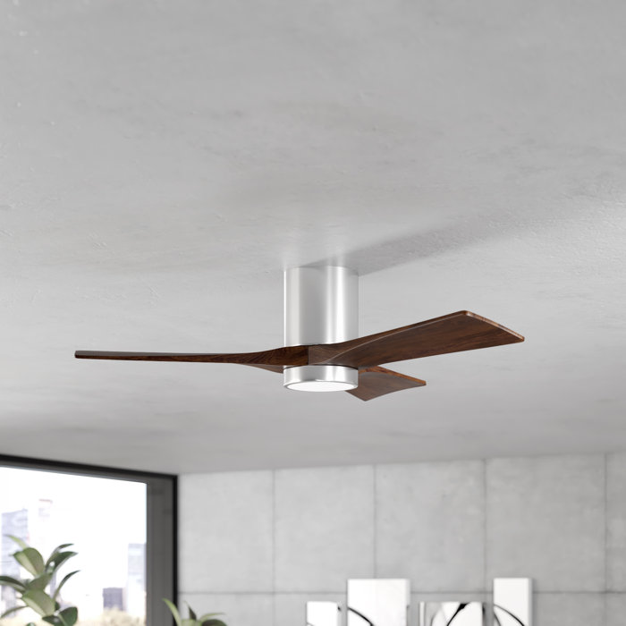 42 Trost 3 Blade Hugger Ceiling Fan With Wall Remote And Light Kit