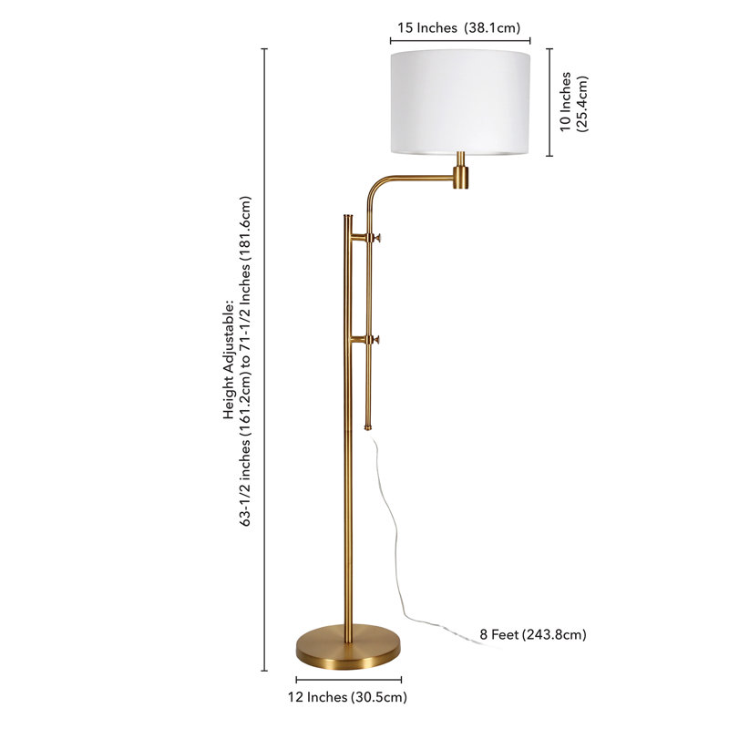 17 Stories Offutt 72 Swing Arm Floor Lamp Reviews Wayfair Offutt 72 Swing Arm Floor Lamp